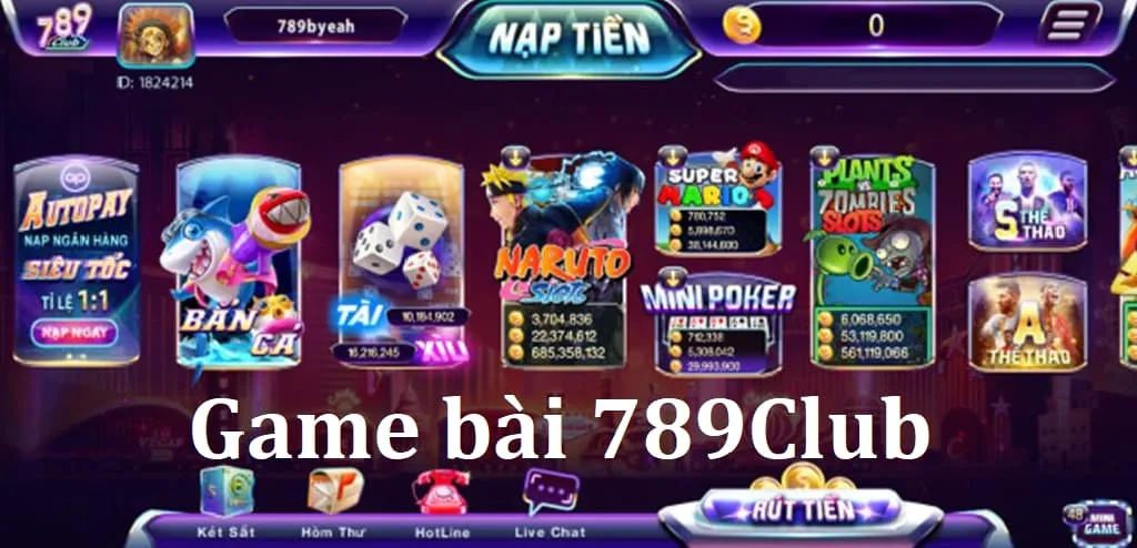 Giao diện hấp dẫn của game bài 789 Club 